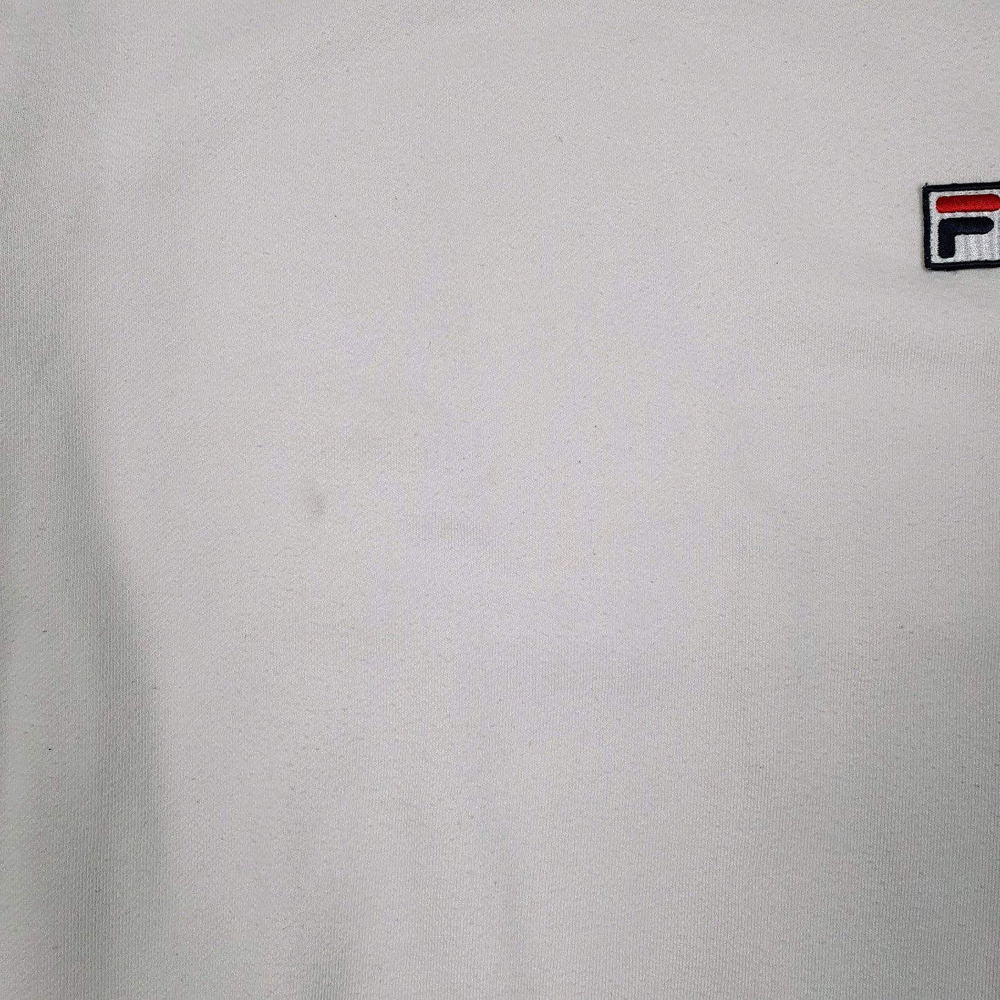 Womens White Fila  Crewneck Jumper