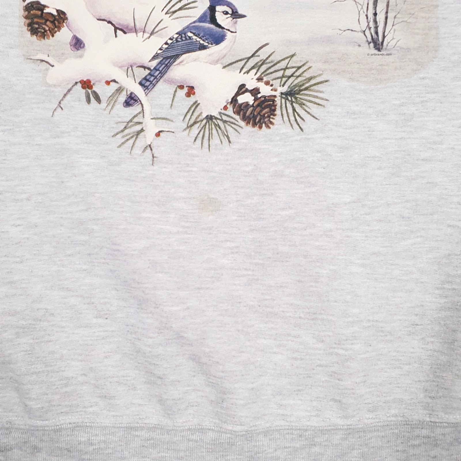 Mens Grey Unbranded Graphic Vintage 90s Crewneck Jumper