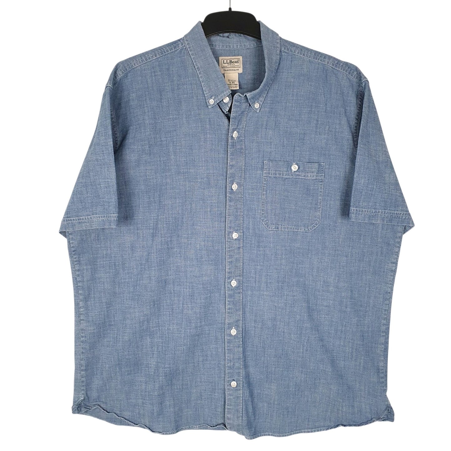 Mens Blue L.L.Bean  Short Sleeve Shirt
