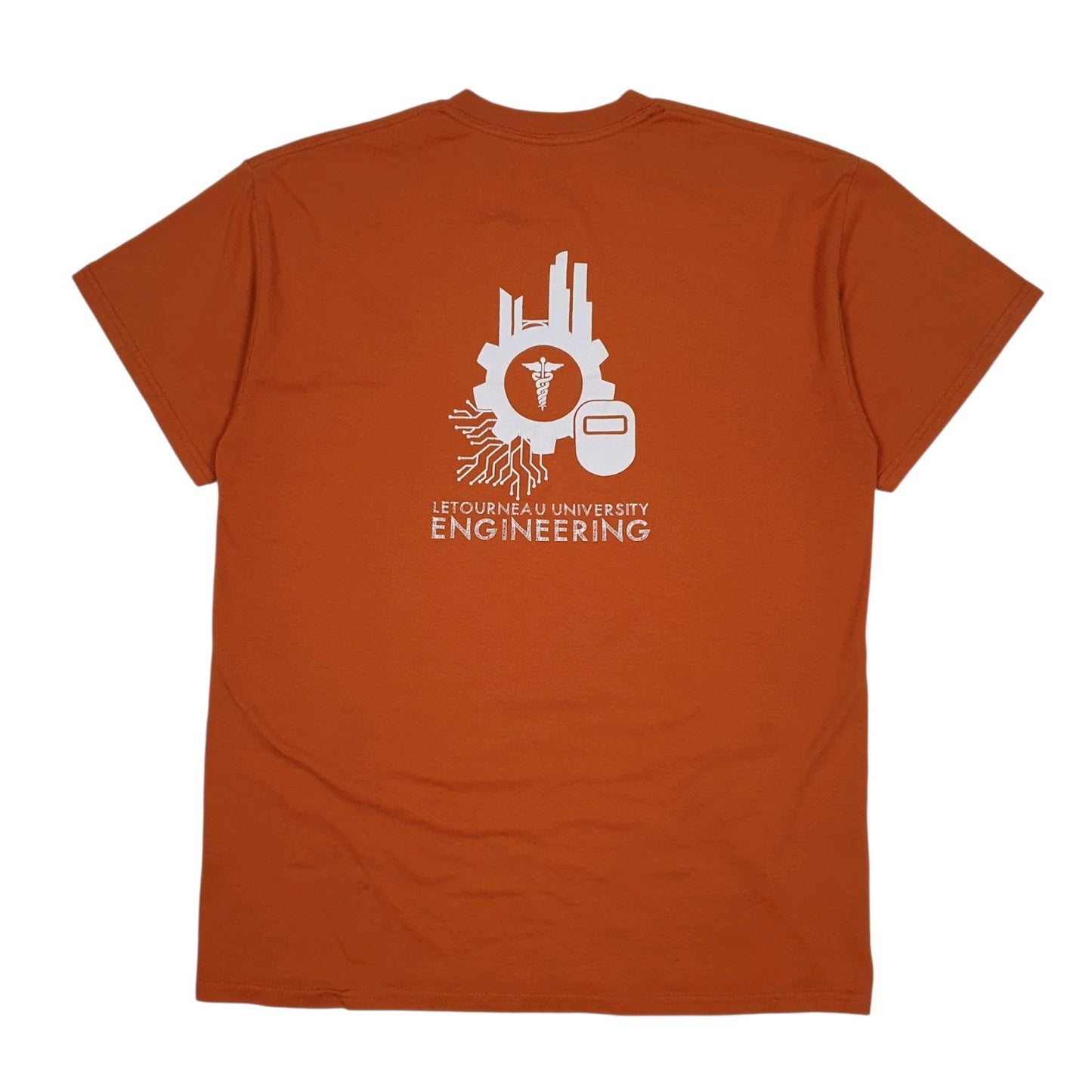 Mens Orange Gildan Engineering  T Shirt