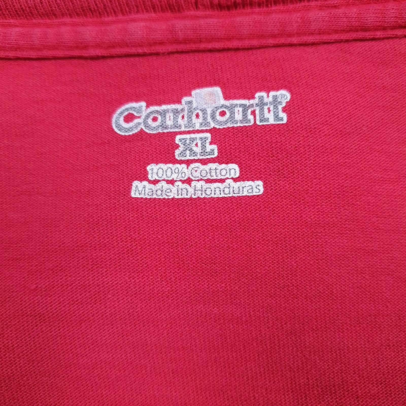 Mens Red Carhartt  Crewneck T Shirt