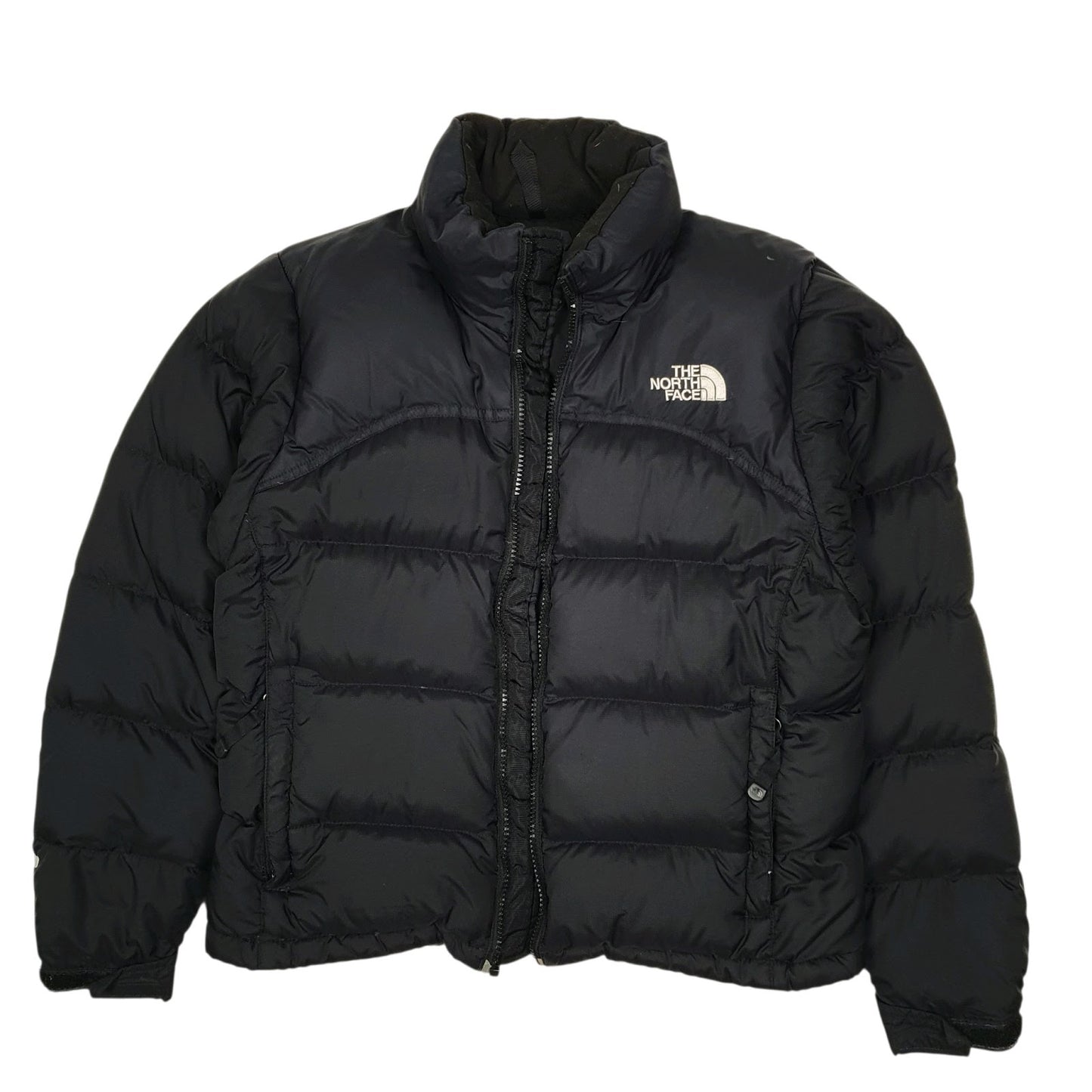 Womens Black The North Face Nuptse Hoodie Coat