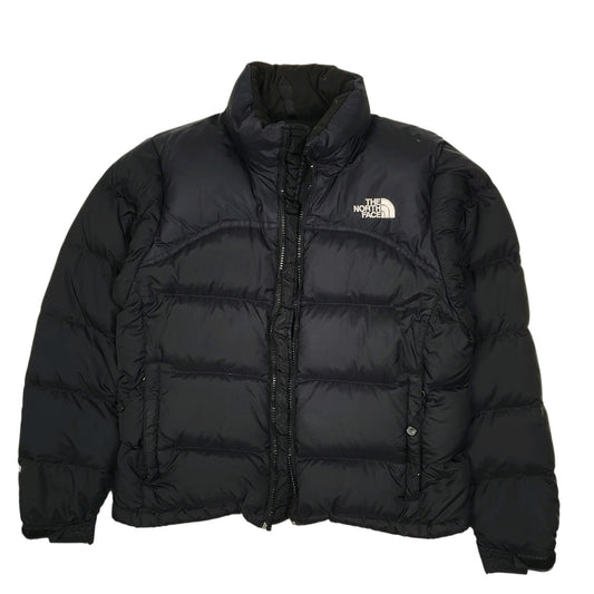 Womens Black The North Face Nuptse Hoodie Coat