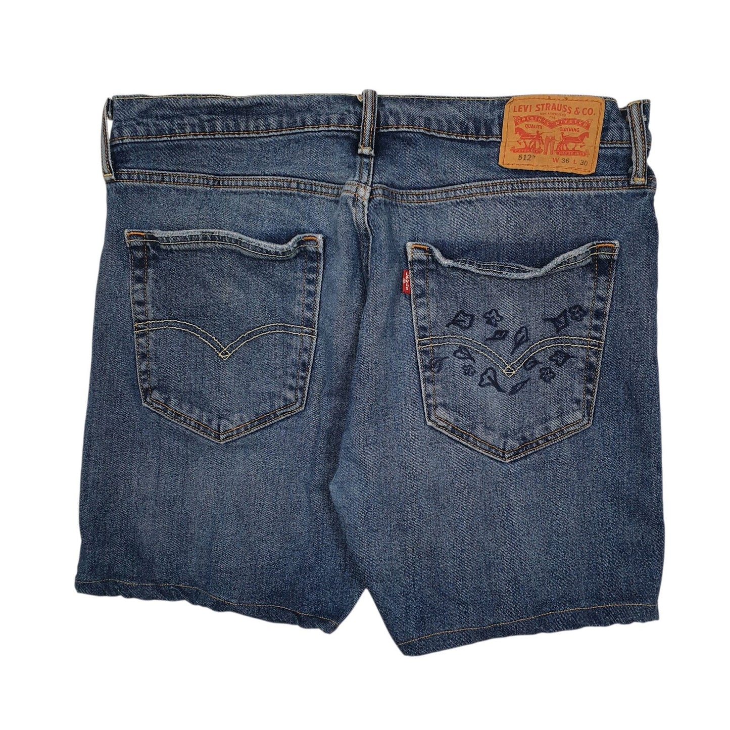 Mens Blue Levis   Shorts
