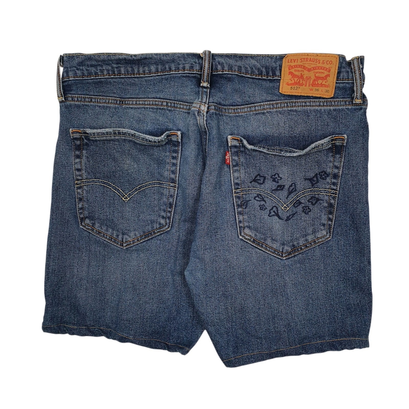 Mens Blue Levis   Shorts