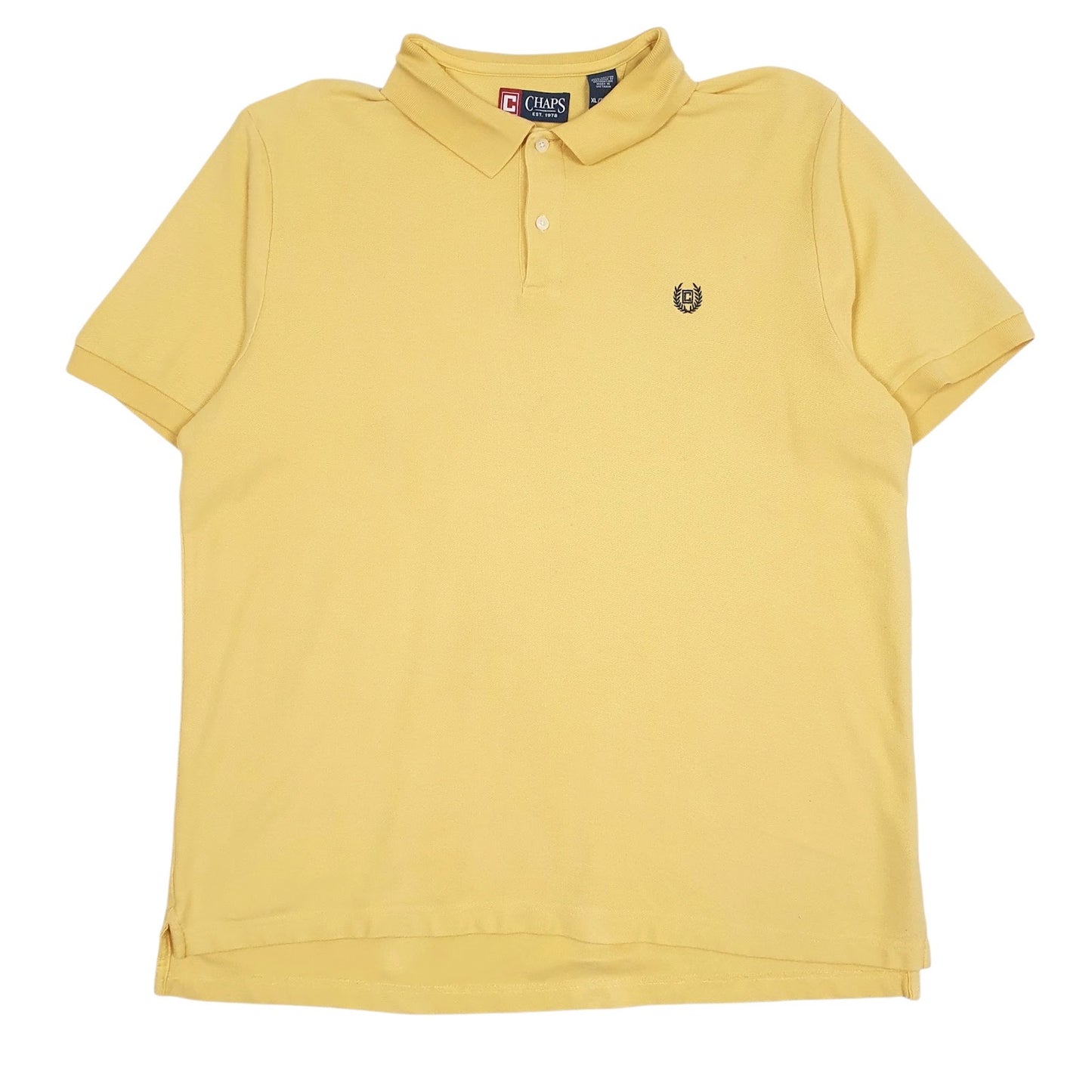 Mens Yellow Chaps  Short Sleeve Polo Shirt