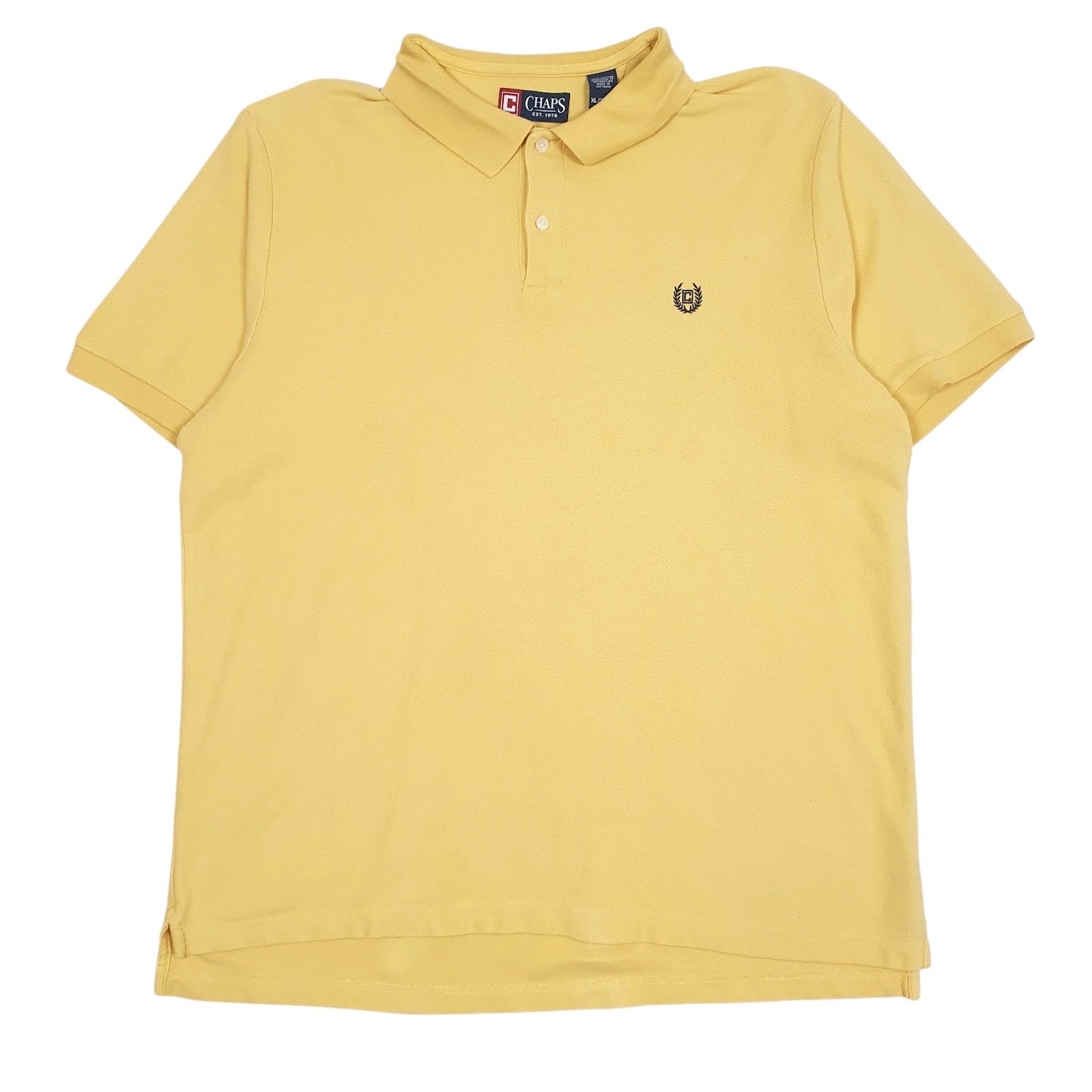 Mens Yellow Chaps  Short Sleeve Polo Shirt