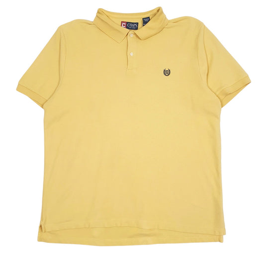 Mens Yellow Chaps  Short Sleeve Polo Shirt