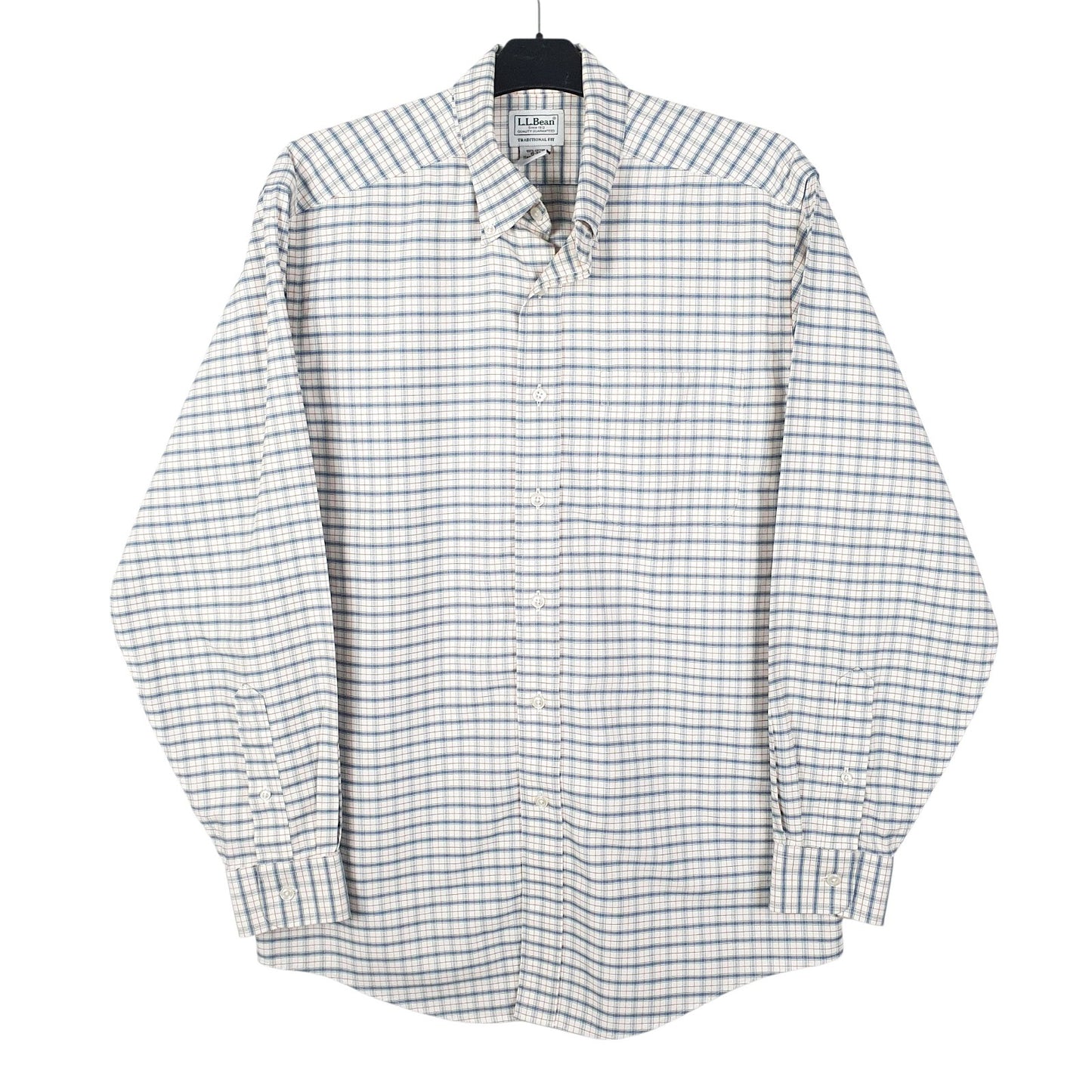 Mens White L.L.Bean  Long Sleeve Shirt