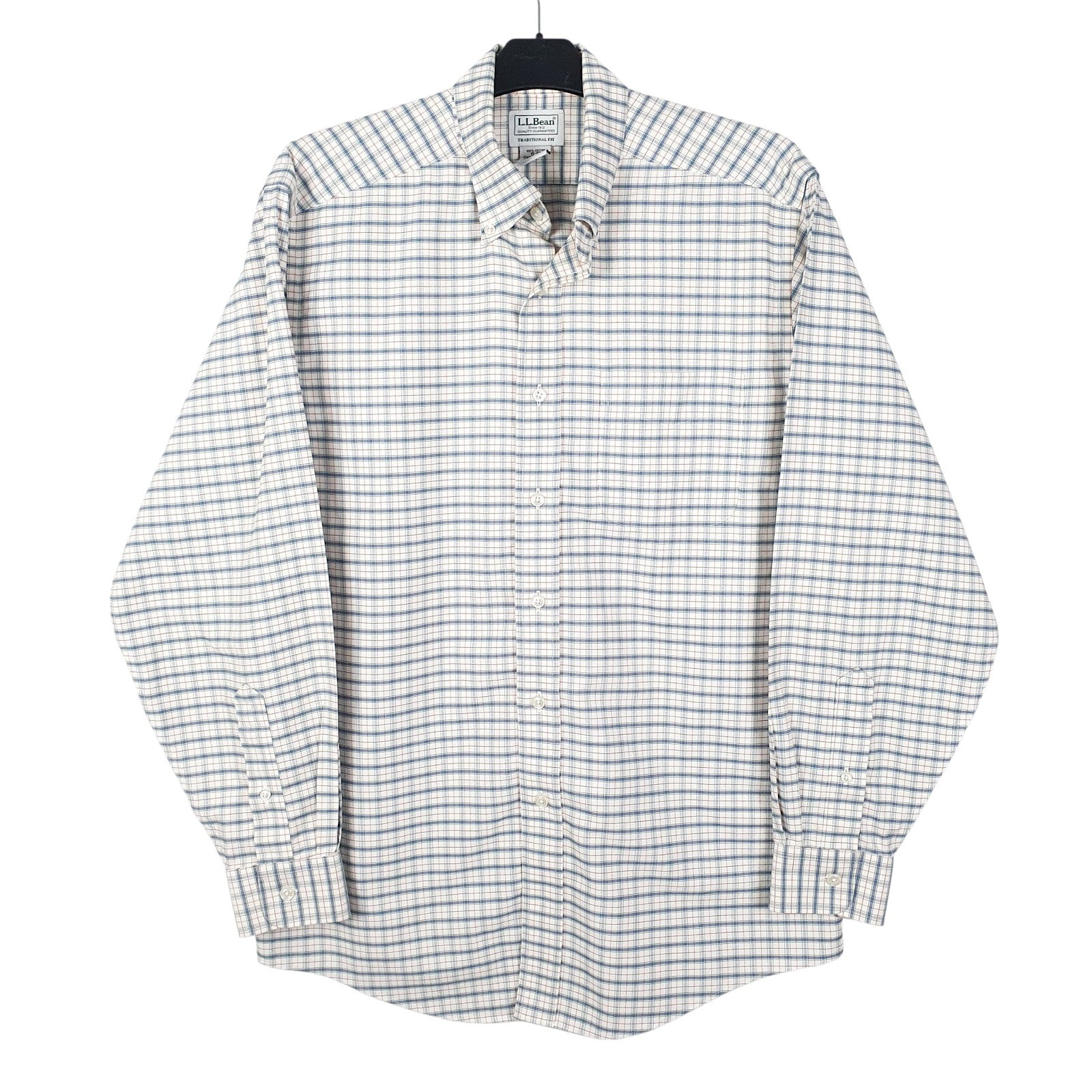 Mens White L.L.Bean  Long Sleeve Shirt
