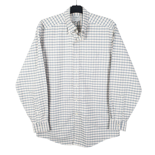 Mens White L.L.Bean  Long Sleeve Shirt