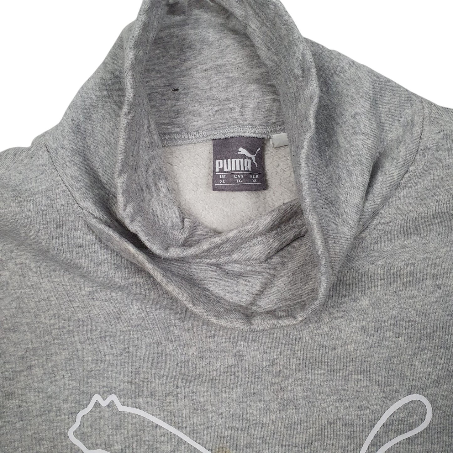 Womens Grey Puma  Shoal Neck Jumper
