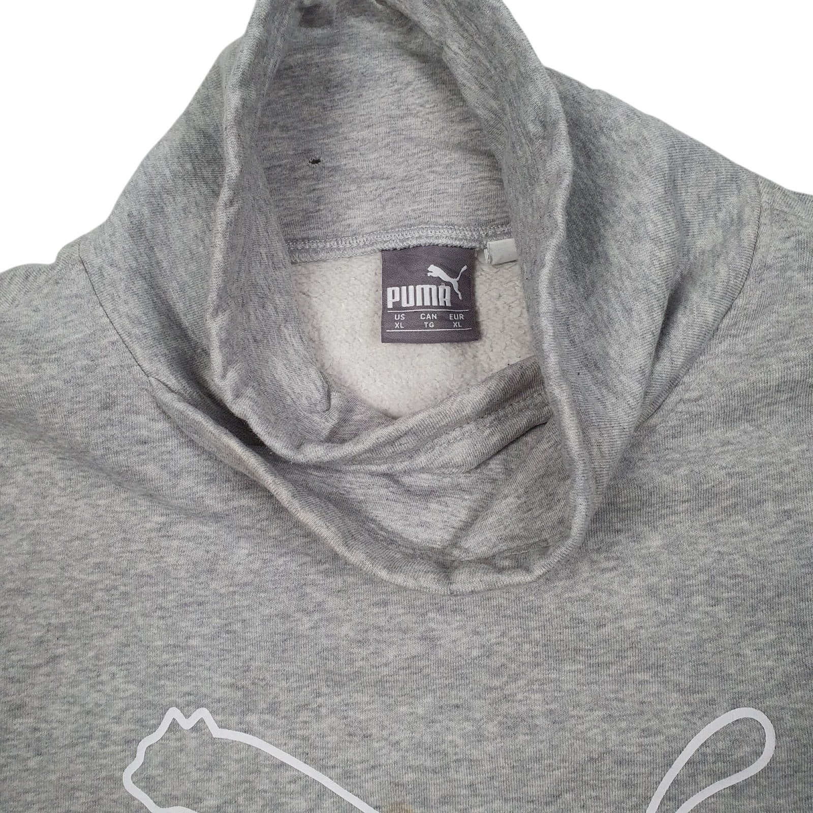 Womens Grey Puma  Shoal Neck Jumper