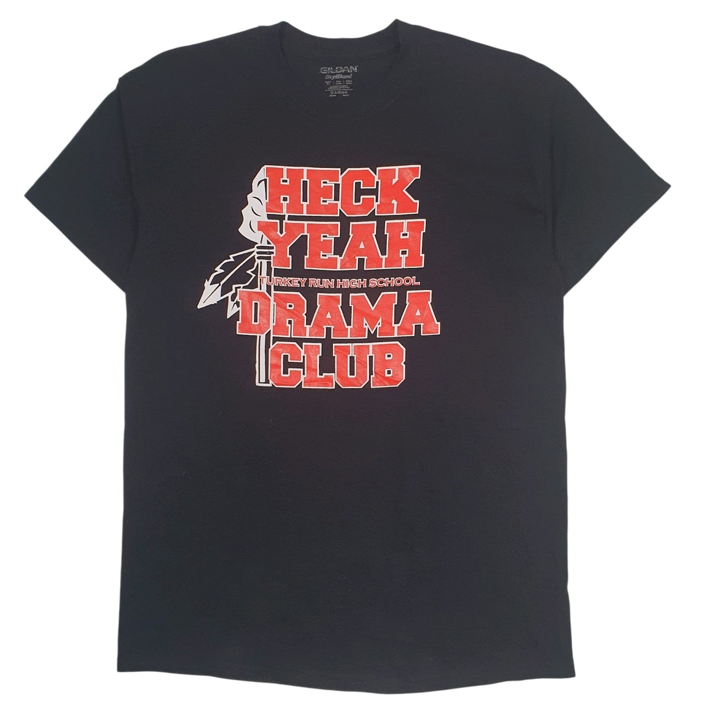 Mens Black Gildan Heck Yeah Drama Club Short Sleeve T Shirt