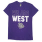 Mens Purple Gildan We Are West Short Sleeve T Shirt