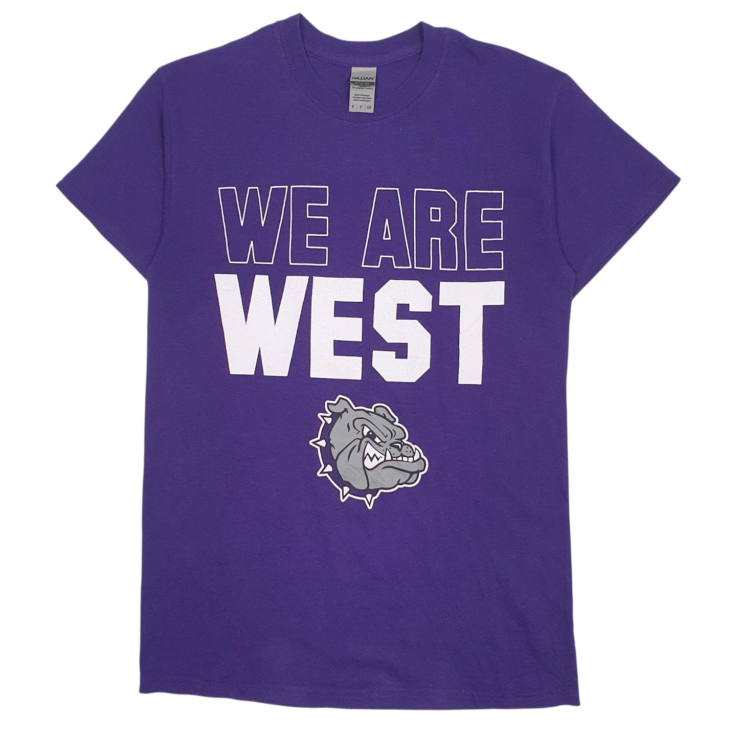Mens Purple Gildan We Are West Short Sleeve T Shirt