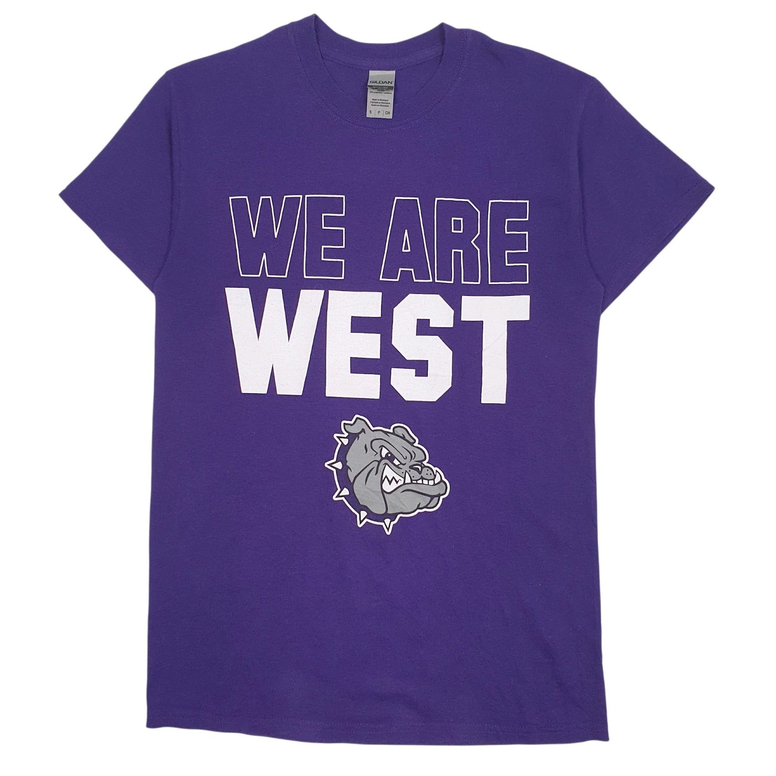 Mens Purple Gildan We Are West Short Sleeve T Shirt