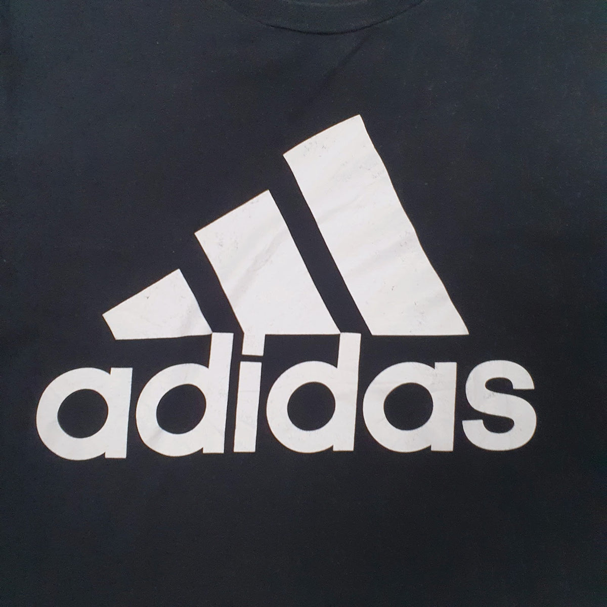 Mens Black Adidas Spellout  T Shirt