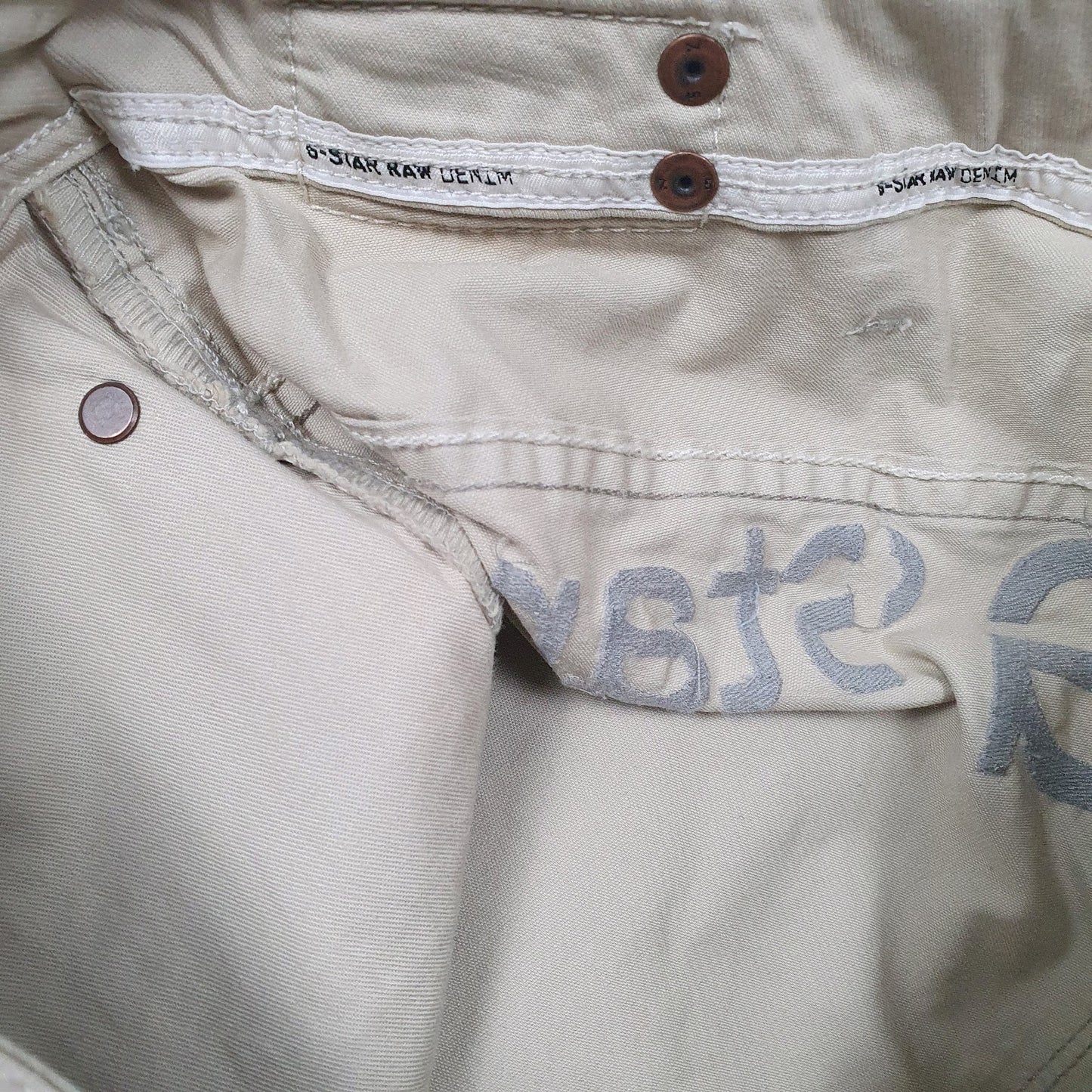 Mens Beige G-Star   Trousers