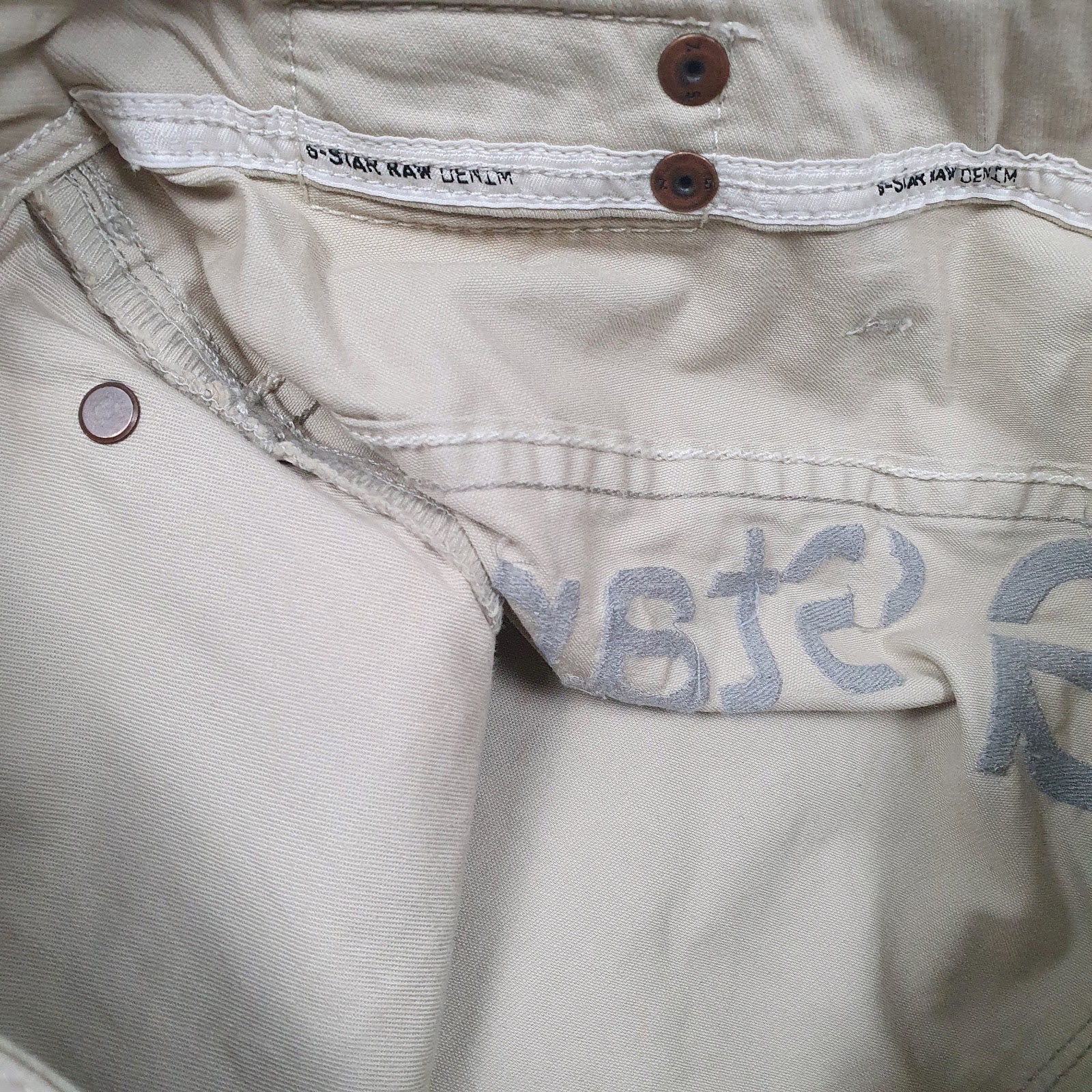Mens Beige G-Star   Trousers