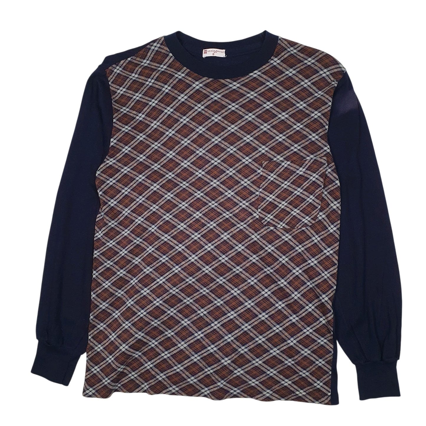 Mens Navy Munsingwear Lightweight Long Sleeve T Shirt