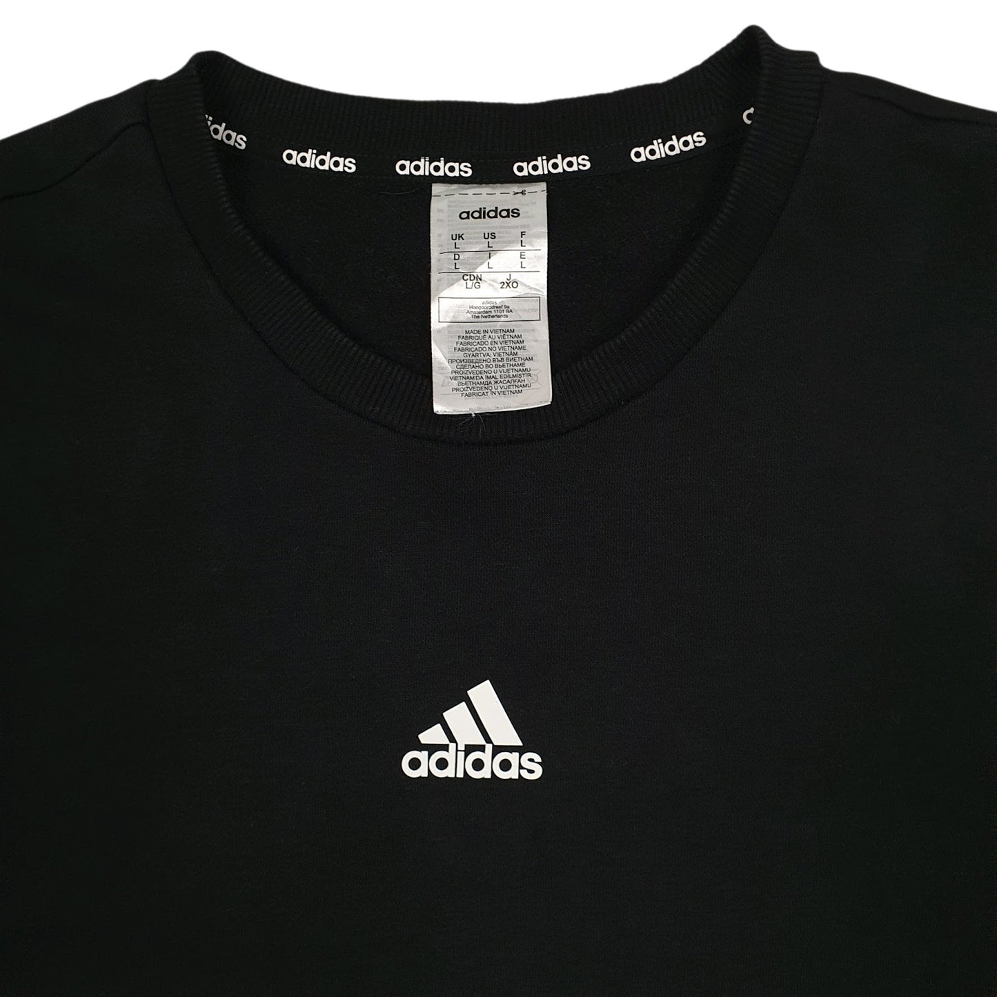 Mens Black Adidas  Crewneck Jumper