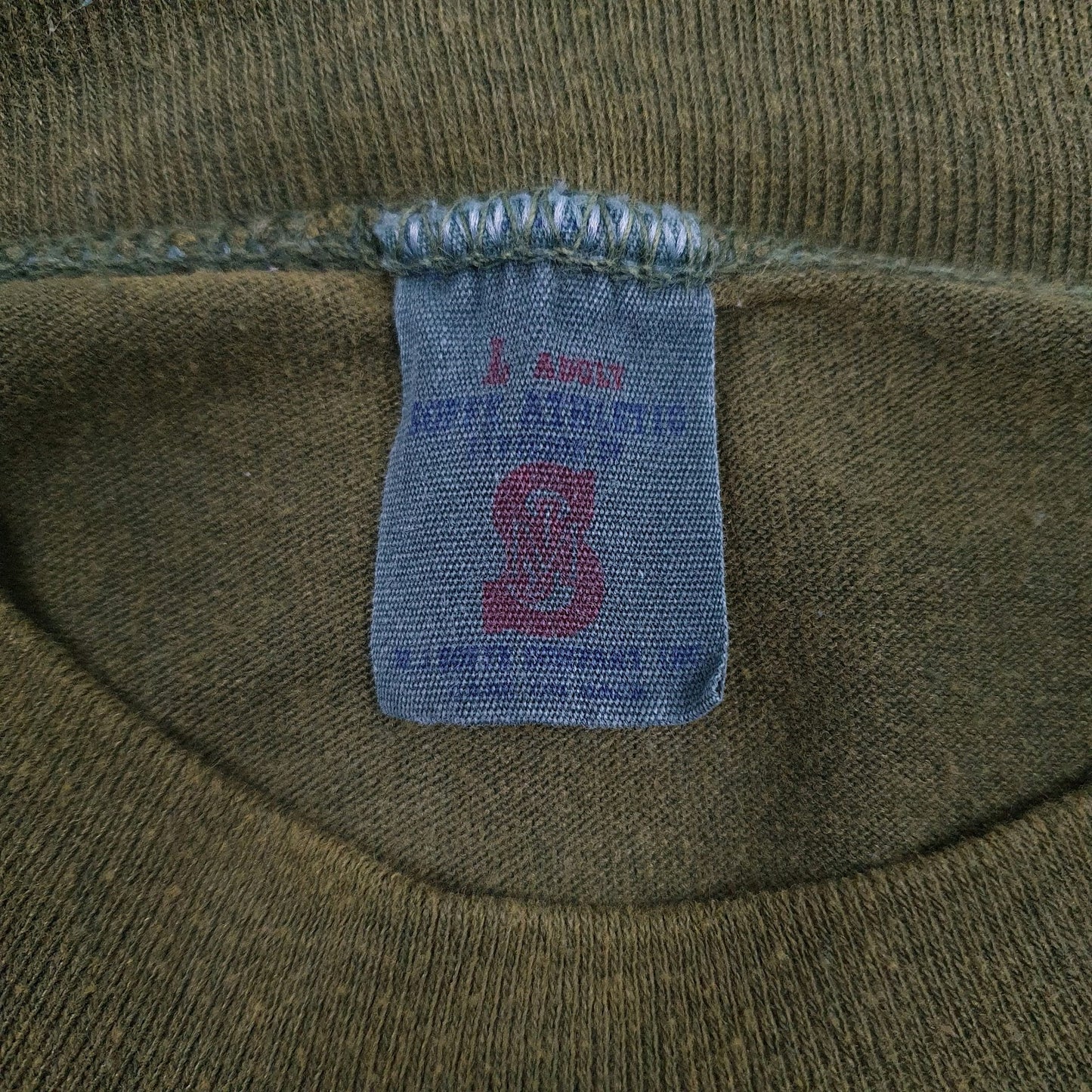 Mens Green Soffy Vintage 90s Single Stitch Track  T Shirt