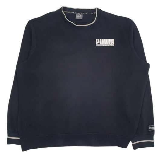 Mens Black Puma  Crewneck Jumper