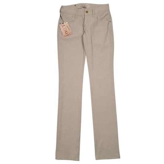 Womens Beige Met  Chino Trousers