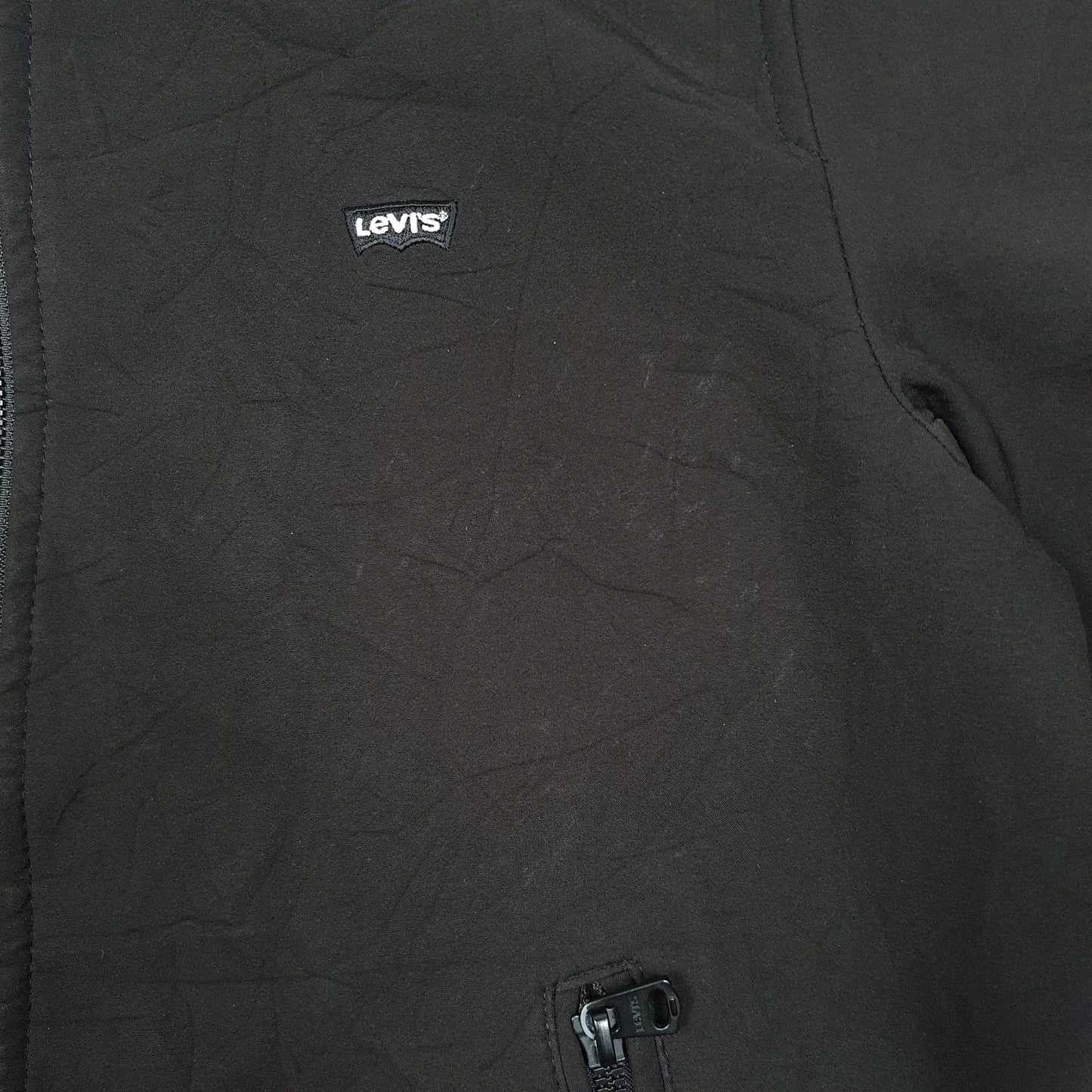 Mens Black Levis Windbreaker Hoodie  Coat