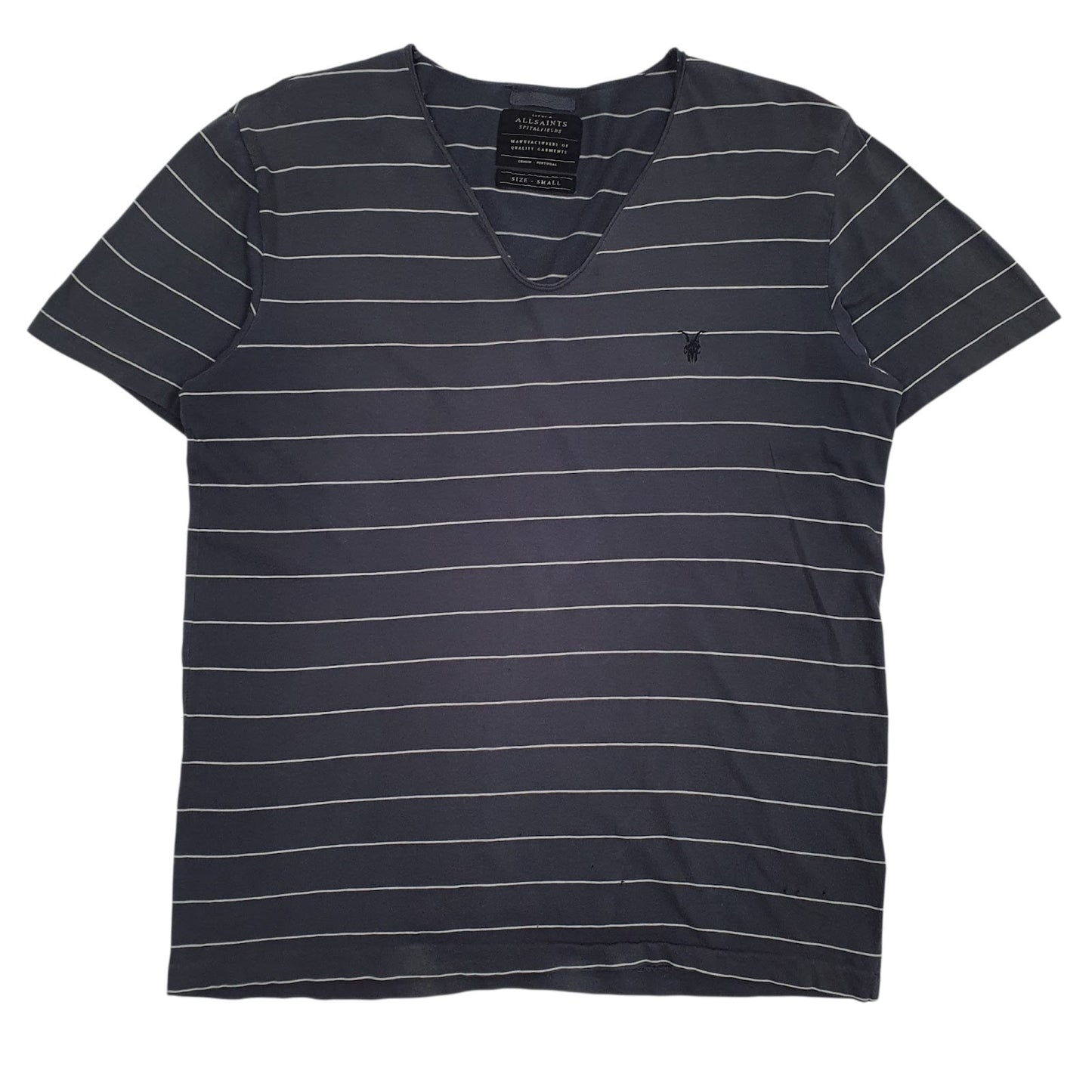 Mens Grey All Saints  Short Sleeve T Shirt