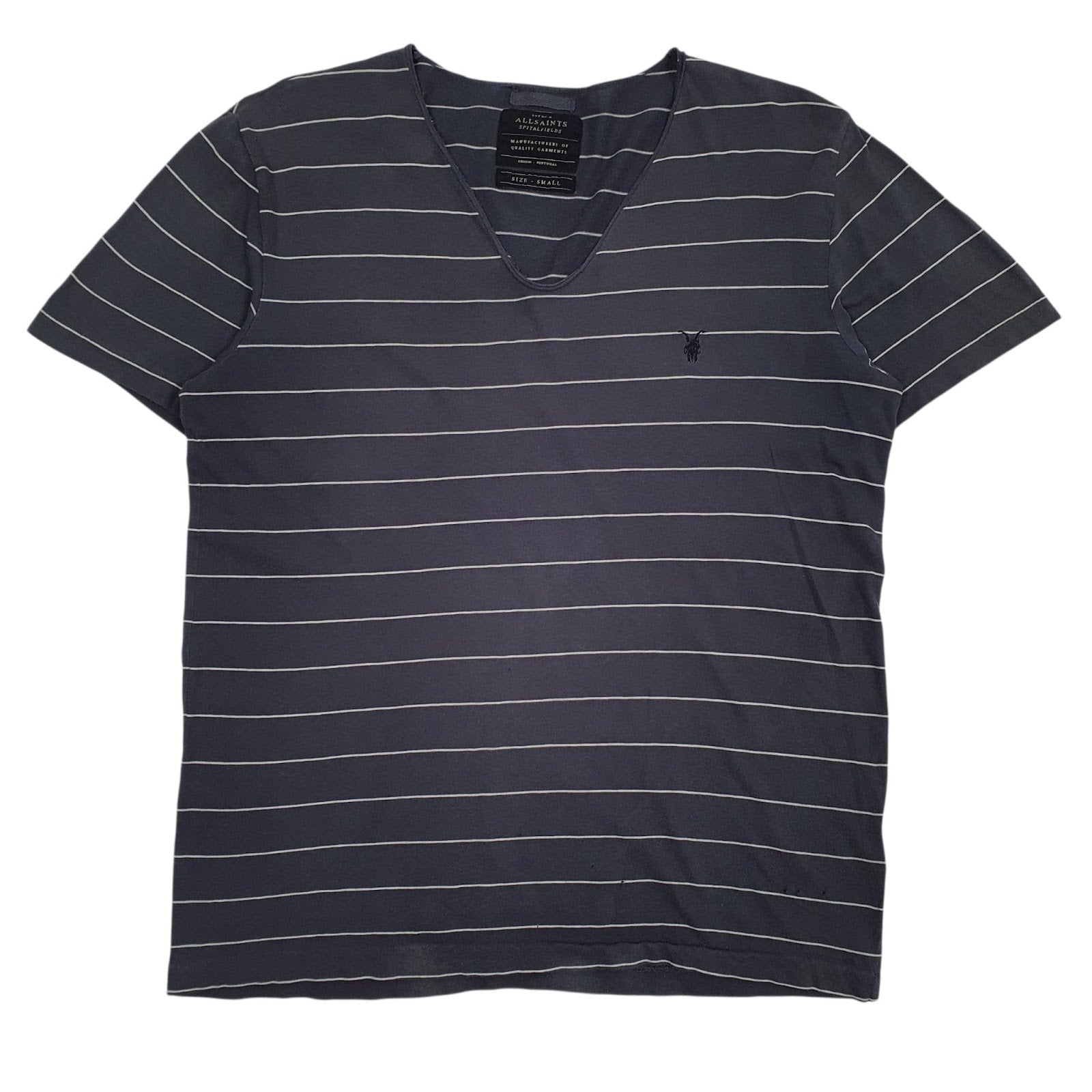 Mens Grey All Saints  Short Sleeve T Shirt
