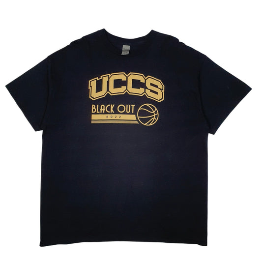 Mens Black Gildan UCCS Black Out Short Sleeve T Shirt