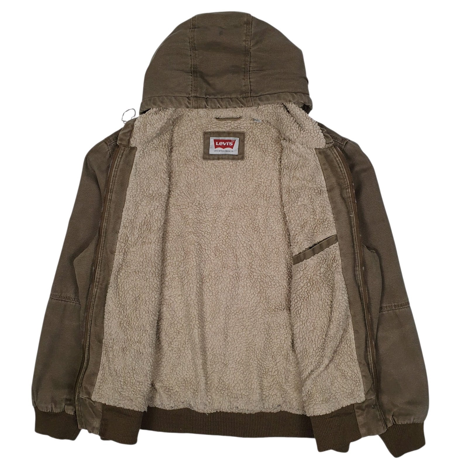 Mens Brown Levis Active Windbreaker  Coat