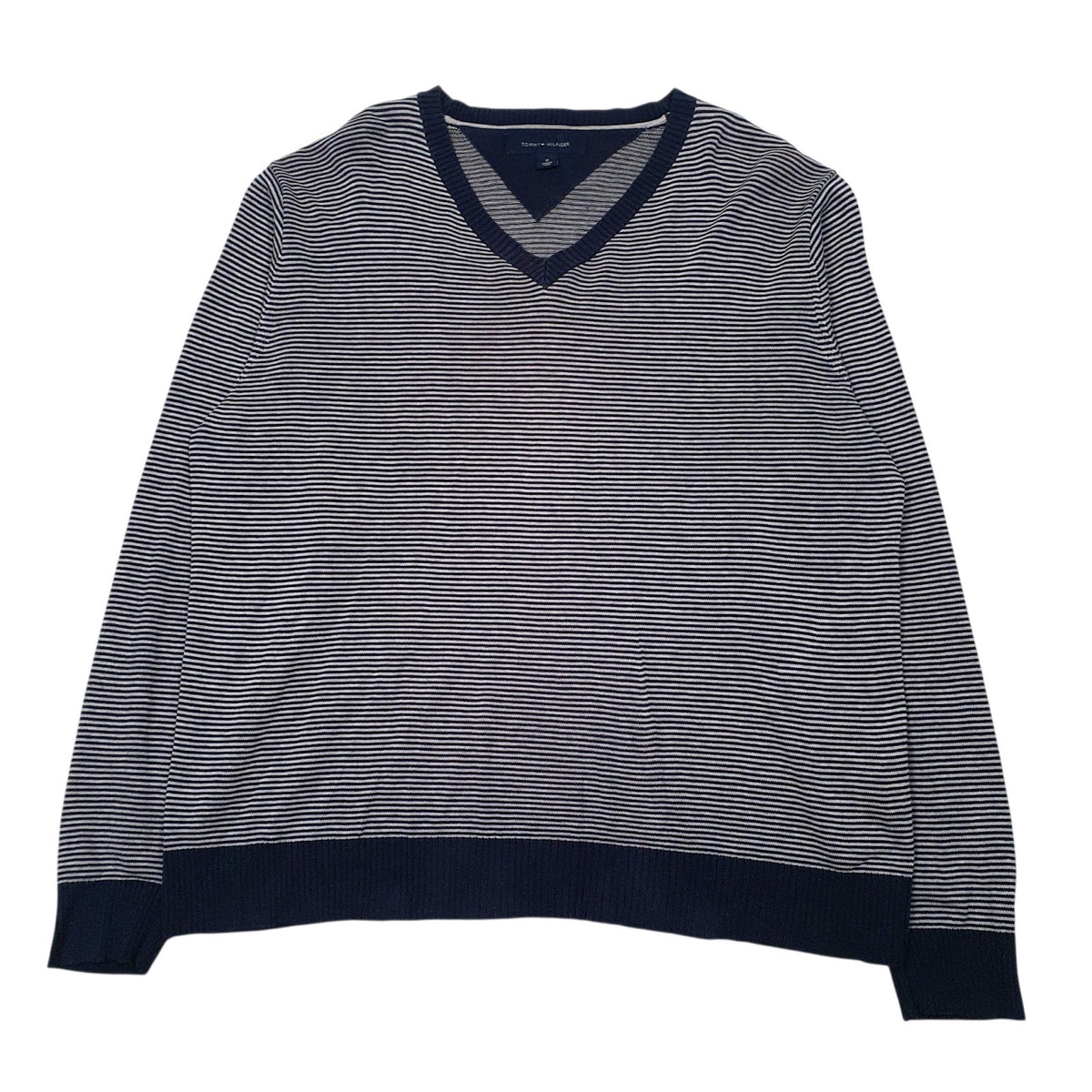 Womens Navy Tommy Hilfiger  V Neck Jumper