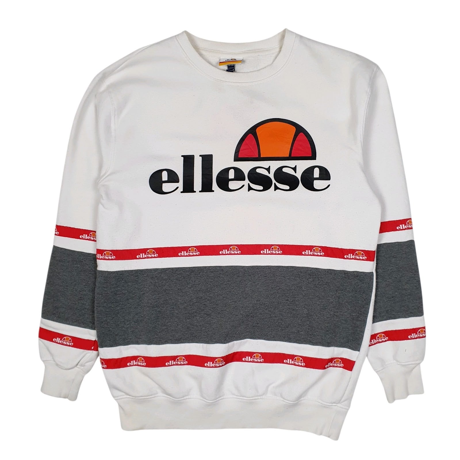 Womens White Ellesse  Crewneck Jumper