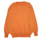 Mens Orange Valentino Merino V Neck Jumper