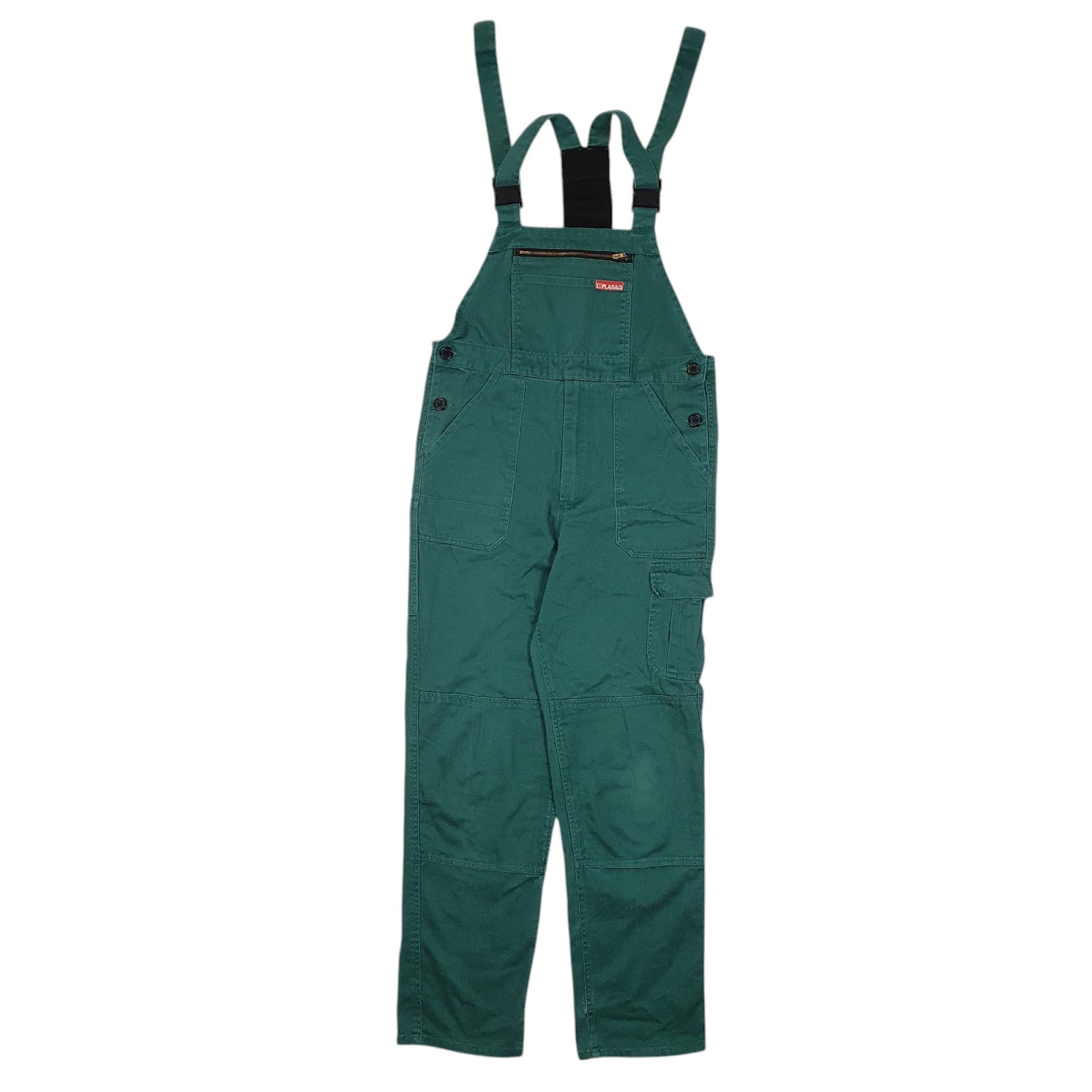 Mens Green Planam Vintage 1980s 90s Dungaree Trousers
