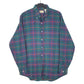 Mens Green L.L.Bean Flannel Vintage 90s Made In USA Long Sleeve Shirt