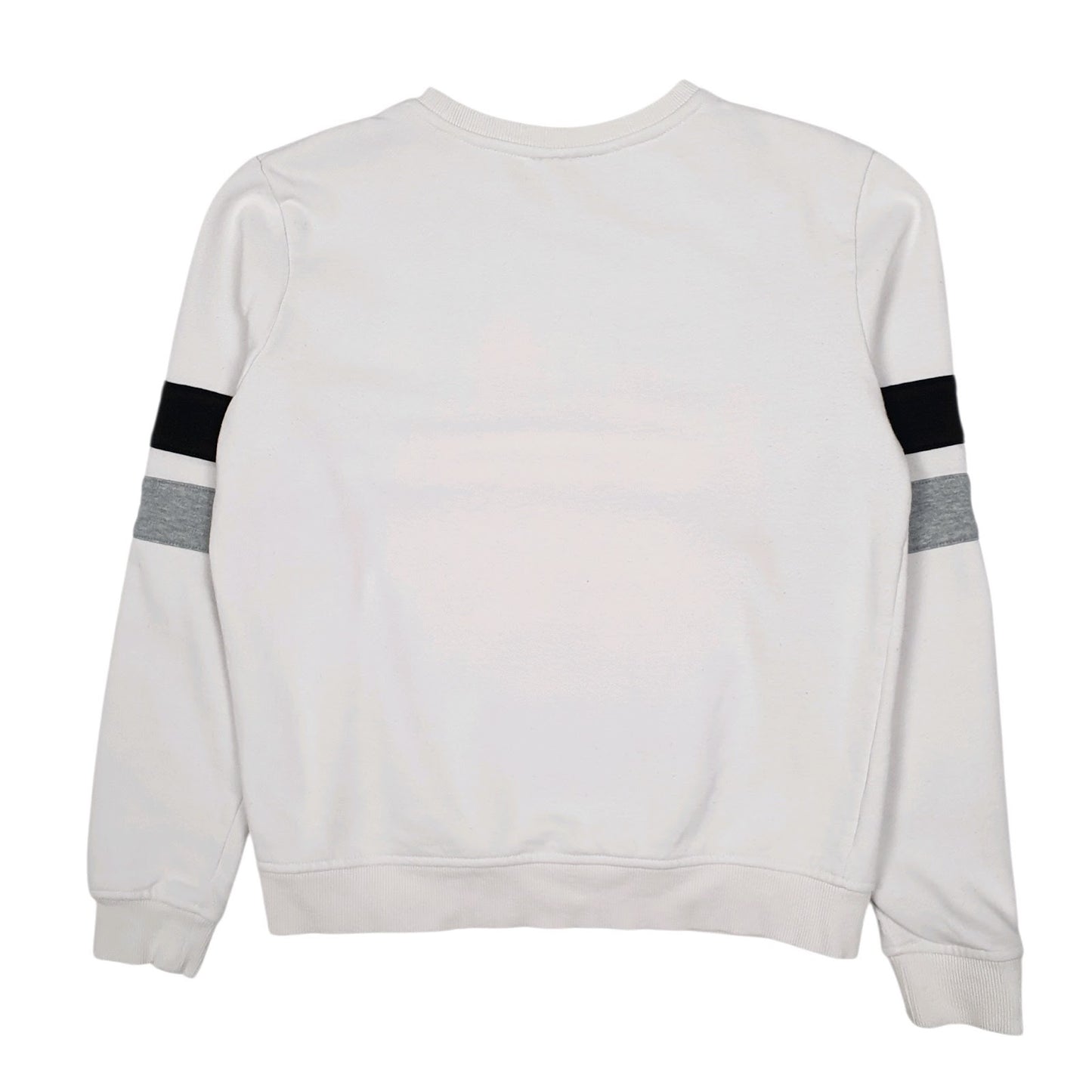 Womens White Fila  Crewneck Jumper
