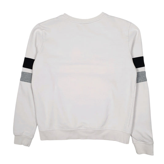 Womens White Fila  Crewneck Jumper