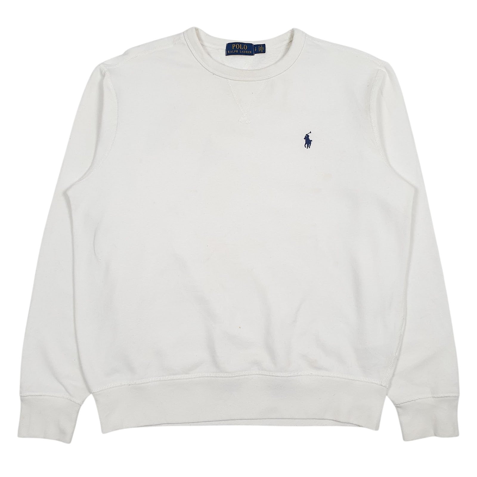 Mens White Polo Ralph Lauren  Crewneck Jumper