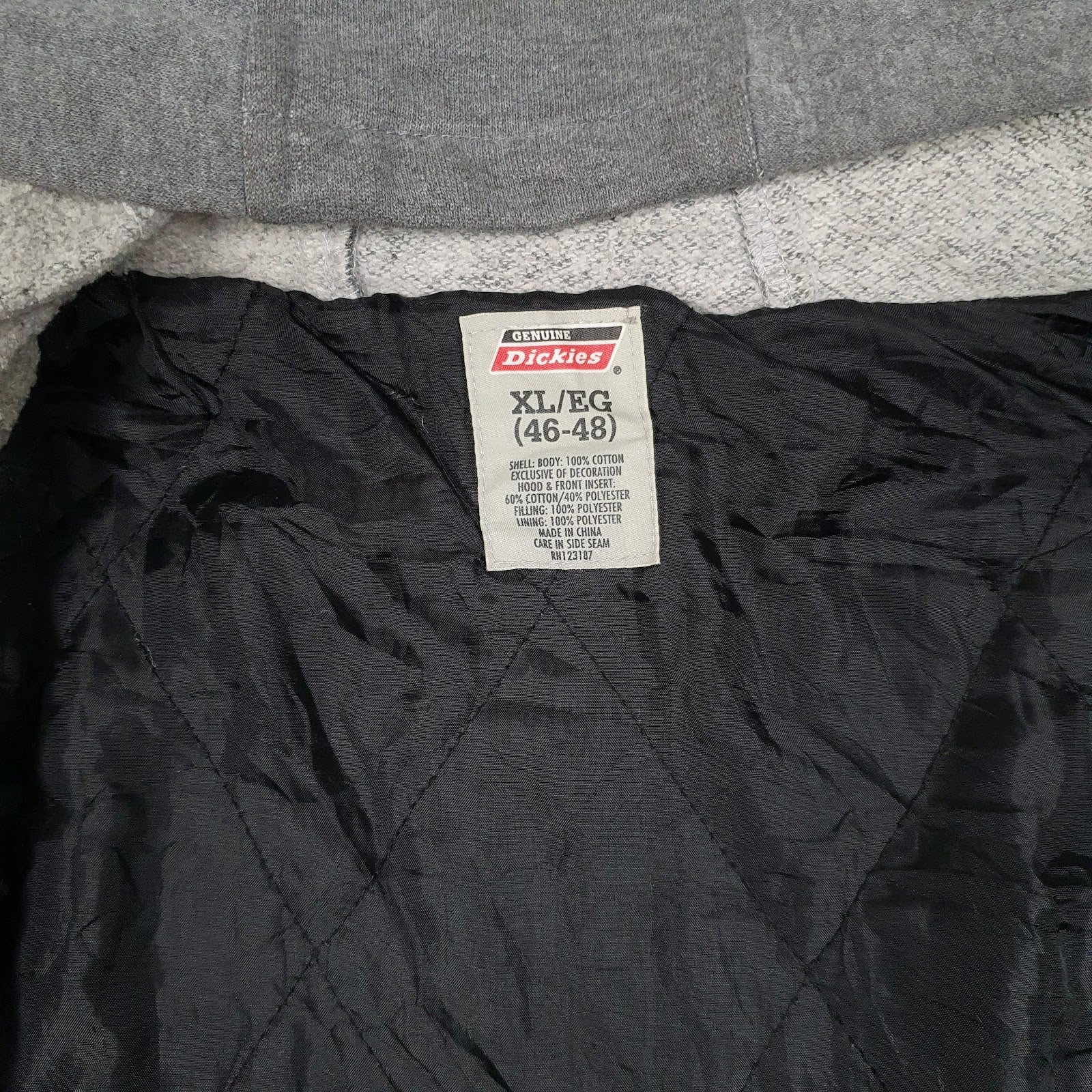 Mens Black Dickies Windbreaker Chore Hoodie  Coat