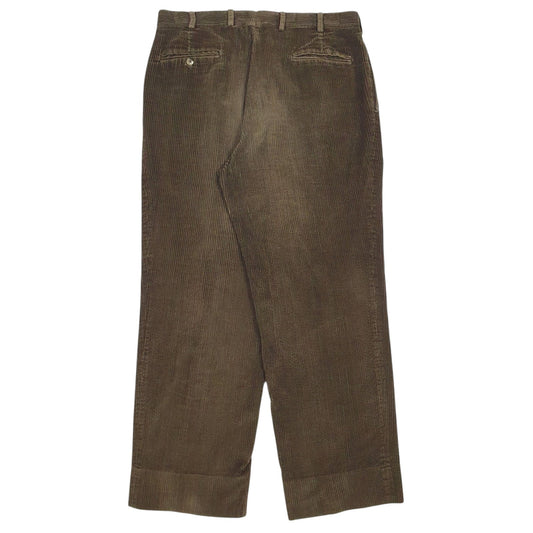 Mens Brown Brooks Brothers Pleated  Trousers