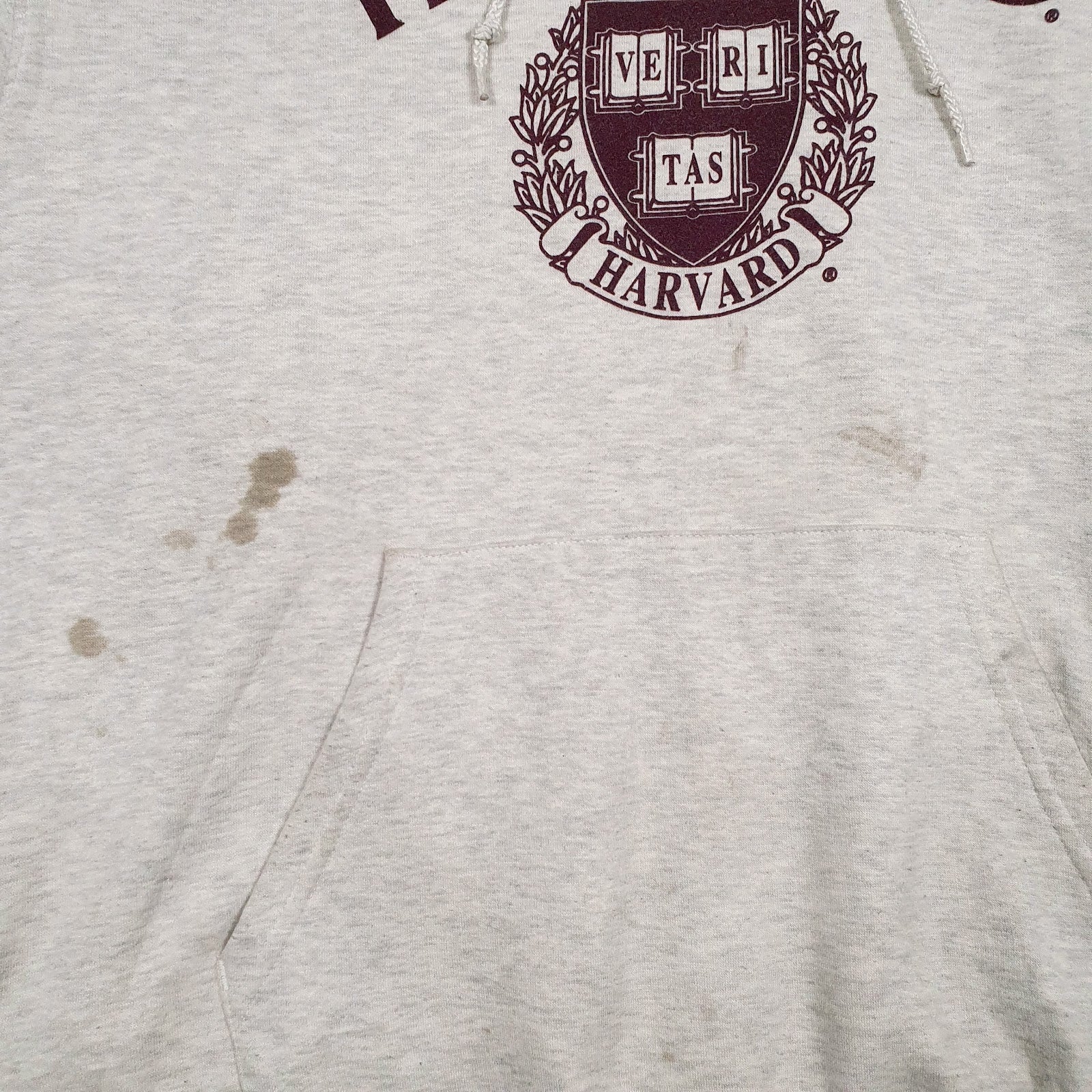 Mens Grey Champion Harvard Hoodie Jumper