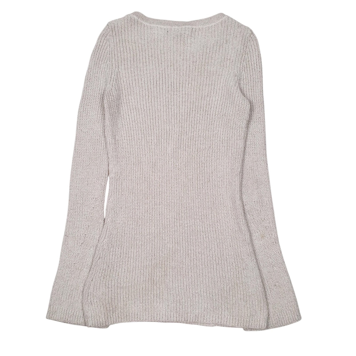 Womens Grey Tommy Hilfiger Knit Longline Crewneck Jumper