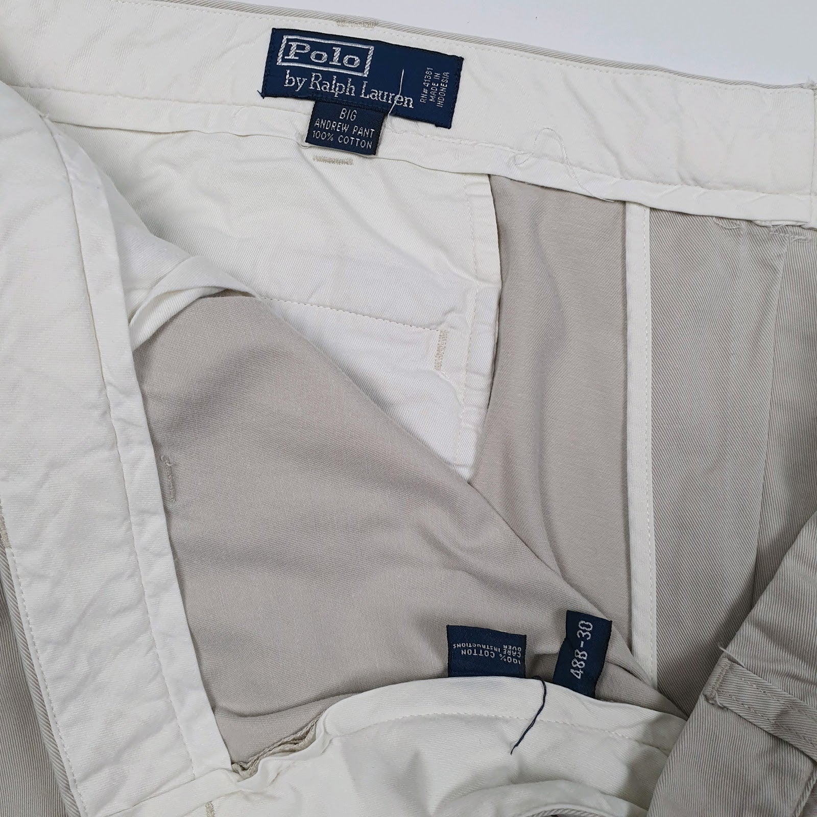 Mens Grey Polo Ralph Lauren Andrew Pant Double Pleated  Trousers