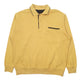 Mens Yellow Pierre Cardin Button Up Quarter Zip Jumper