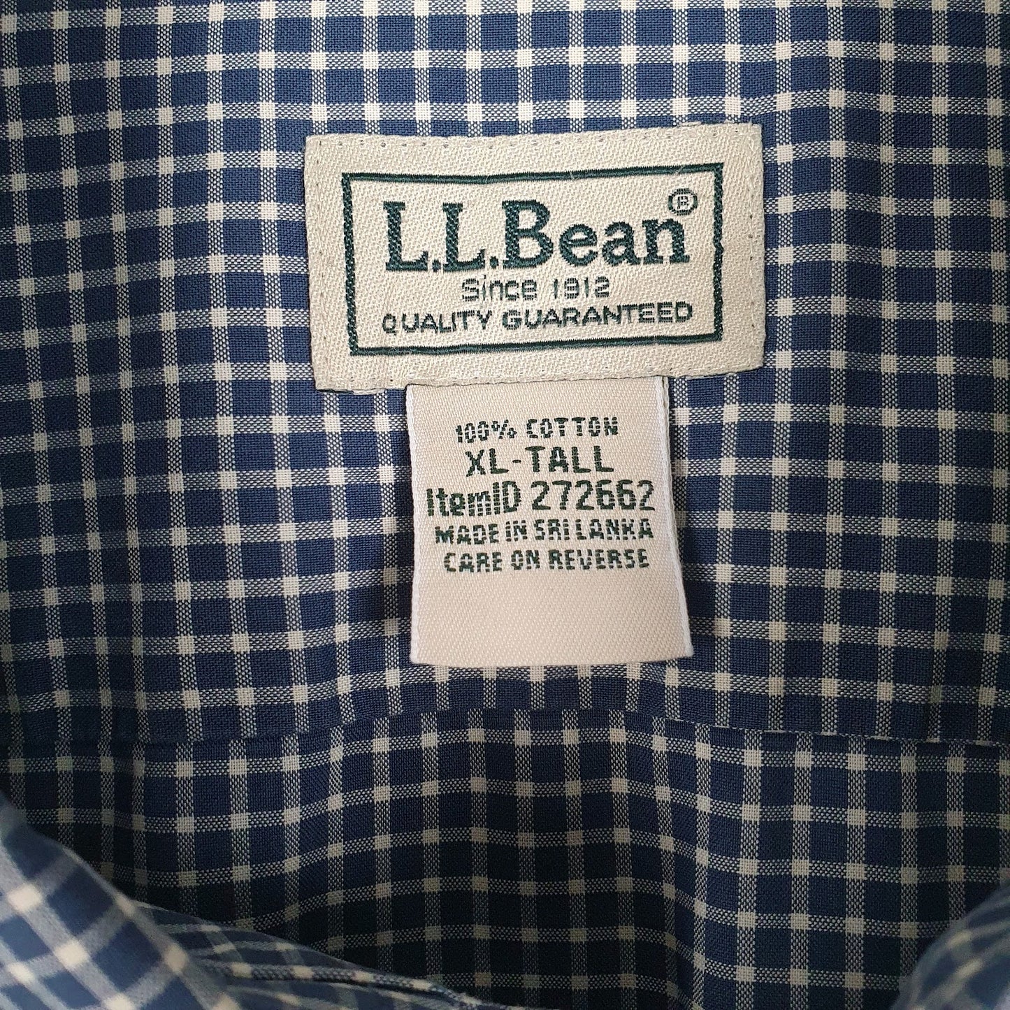 Mens Blue L.L.Bean   Shirt