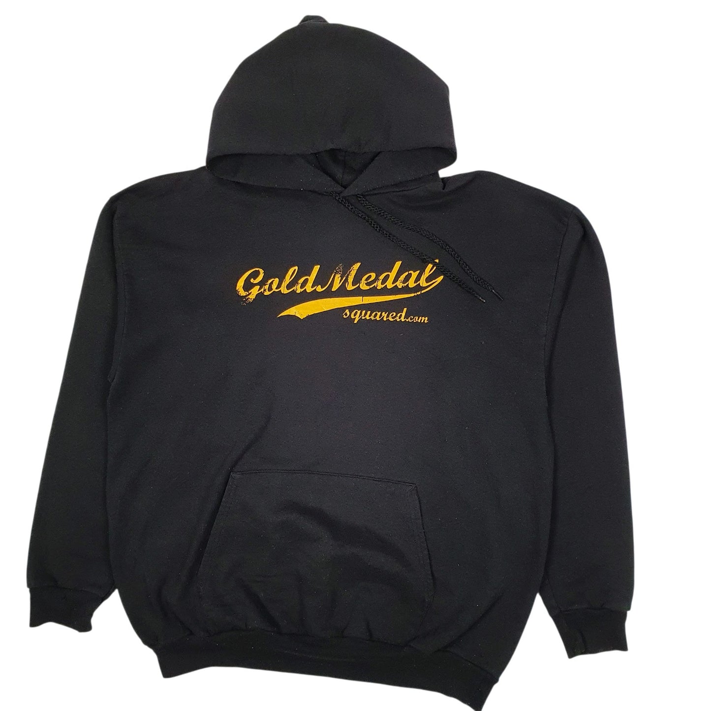 Mens Black Champion Gold Medal Volleyball Hoodie Jumper
